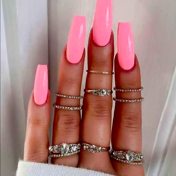 Long Ballerina Press On Nails - Picture 1 of 3
